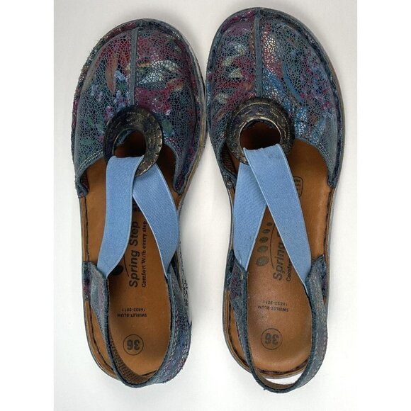 SPRING STEP Womens SIZE 36 (US 5.5-6) Swirlet Blum Blue Comfort SHOES 16833-2011 - Picture 4 of 8